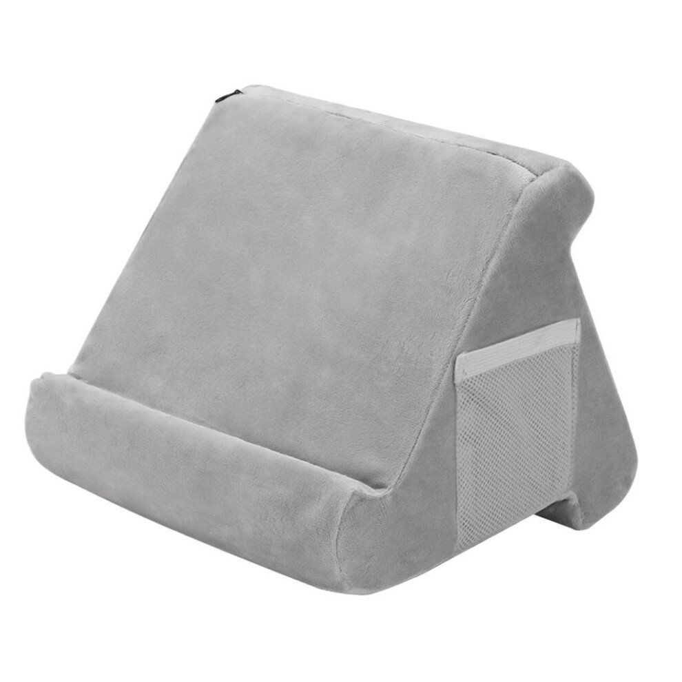 (Gray) Multi-Angle Laptop Holder Tablet Bed Soft Sponge Pillow Stand Cushion for Ipad Phone