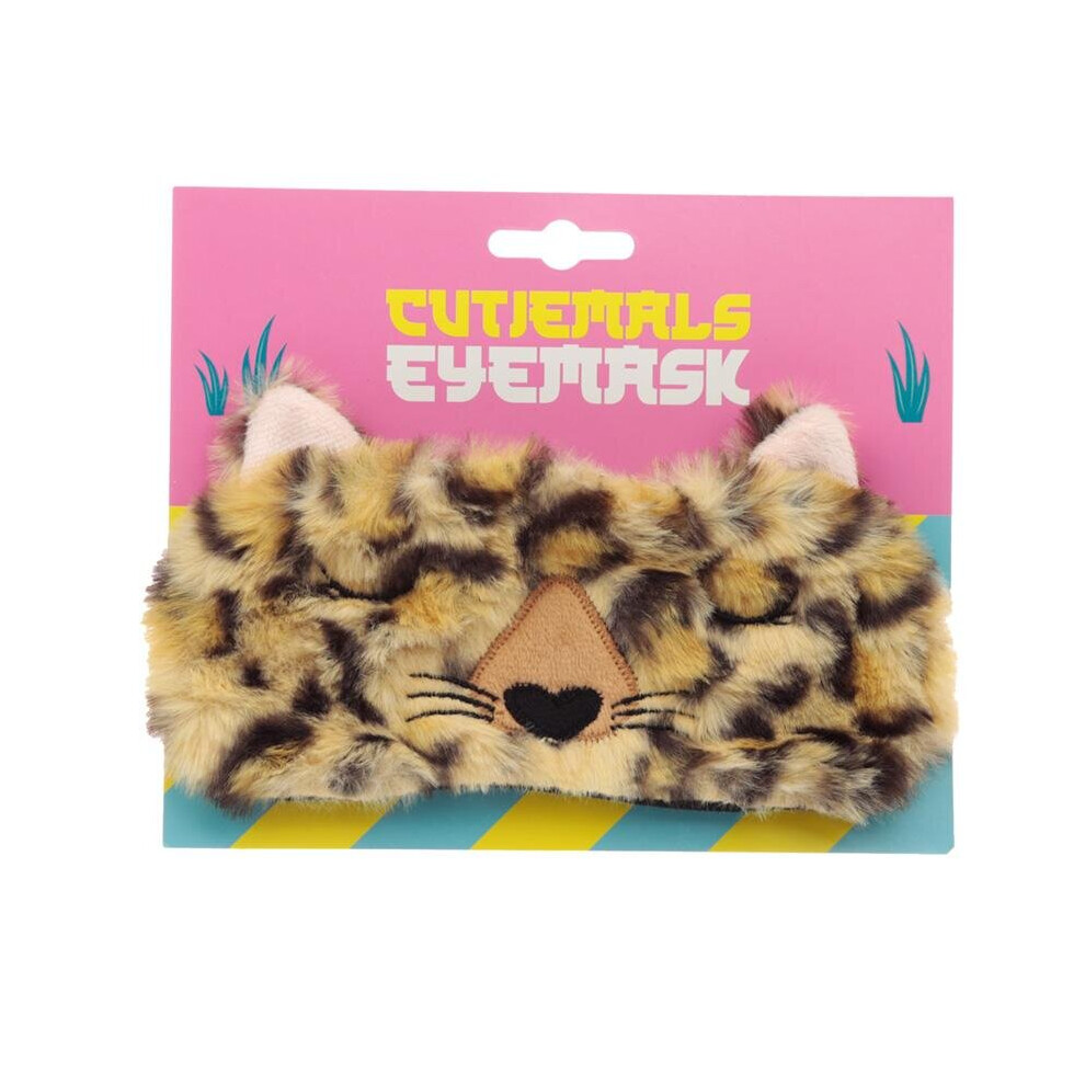 Puckator Fun Eye Mask - Plush Adoramals Leopard