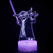 3D illusion Star Wars Yoda LED Night Light - Remote Control Desk Lamp Gifts