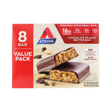 Atkins, Protein Meal Bar, Chokladpeanutbutter, 8 Barer, 2,12 oz (60 g)