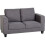 Seconique Tempo Two Seater Sofa-in-a-Box Grey Fabric 1
