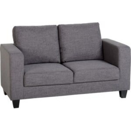 Seconique Tempo Two Seater Sofa-in-a-Box Grey Fabric