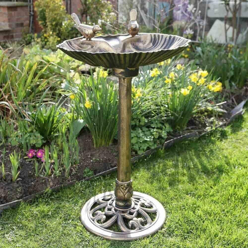 Kingfisher Kingfisher Traditional Bronze Effect Garden Bird Bath 2