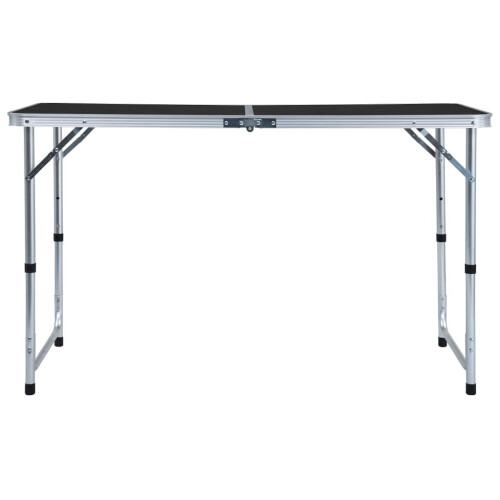 vidaXL foldbart campingbord grå aluminium 120 x 60 cm 2