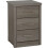 Seconique Lisbon 3 Drawer Bedside Chest Black Wood Grain 1