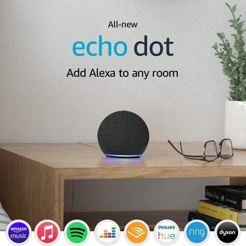 Refurbished Amazon (Charcoal) Amazon Echo Dot (4th Gen 2020) - Smart Speaker with Alexa 1