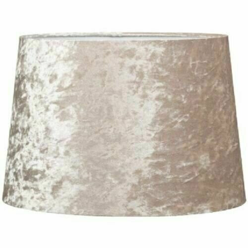(Beige ) Dual Purpose Crushed Velvet Shade 11"