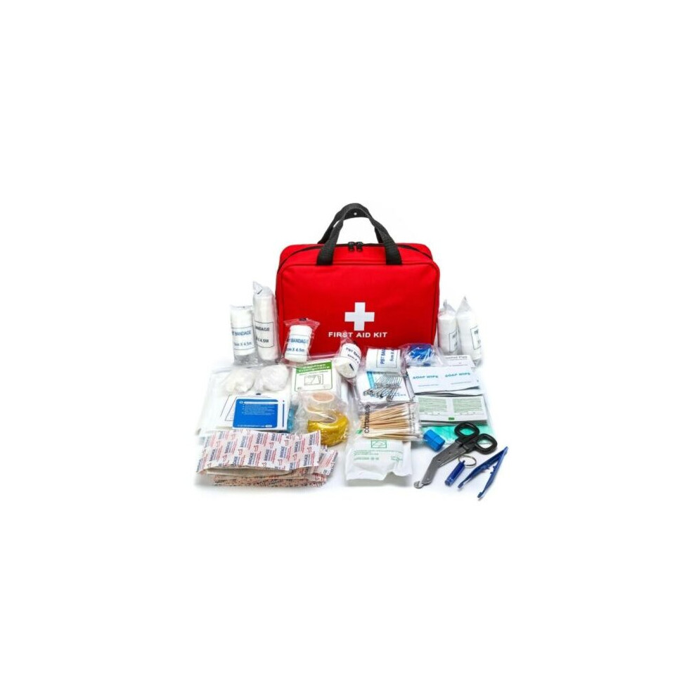 108 Piece First Aid Kit Medical Emergency Aid Bag Travel Home Car Work