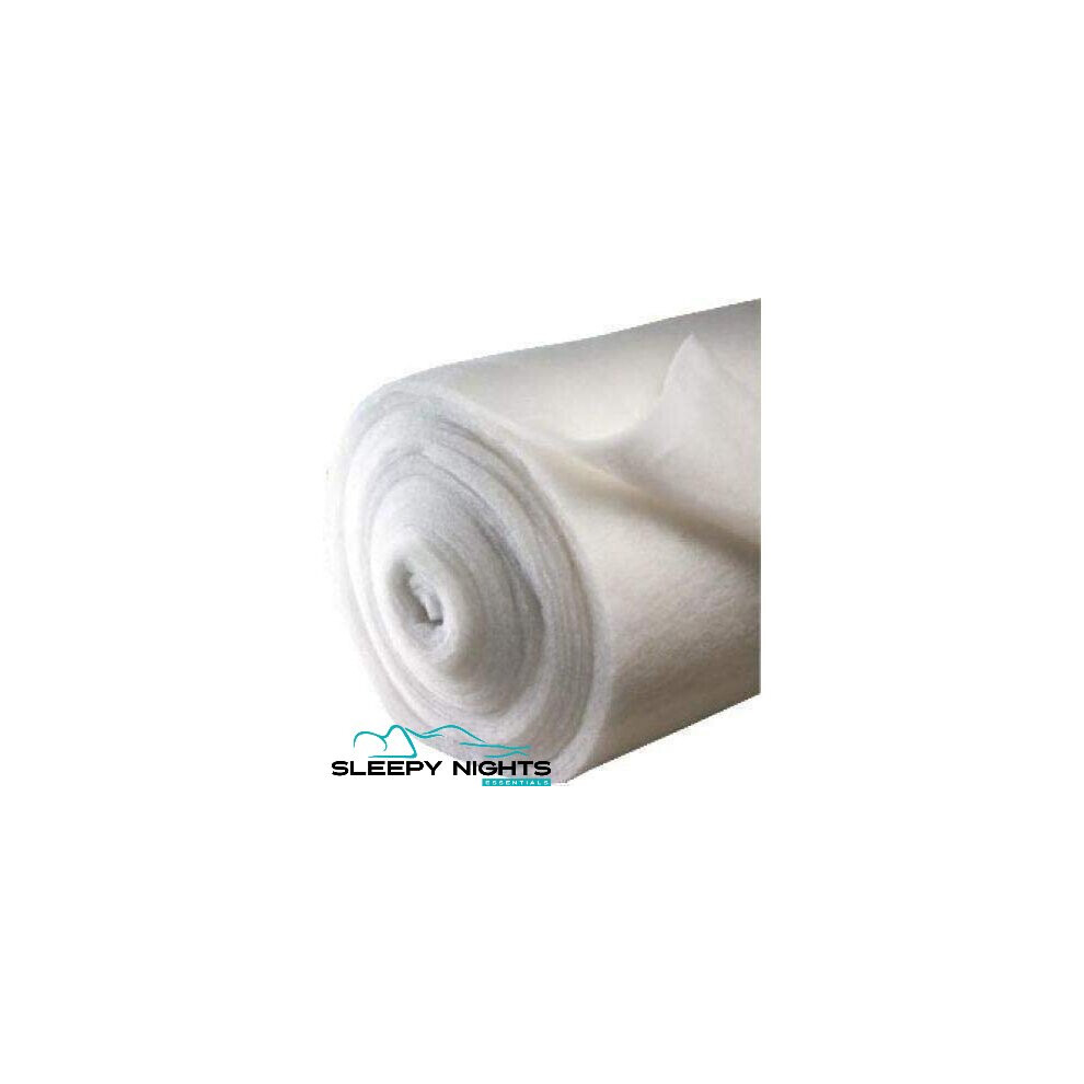 Sleepynights (60Gsm 54" (2 Meter)) 60Gsm (2Oz) Non Allergenic Polyester Wadding Professional Upholstery Quilting Fibre Filling White