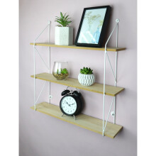 3 Tier Metal Wire Wall Floating Shelves Storage Shelf Living Room G-0354