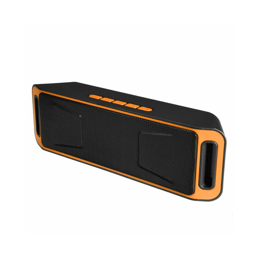 (Orange) Wireless Bluetooth Speaker Super Bass Portable Rechargeable Stereo Loudspeaker Orange 683546197832