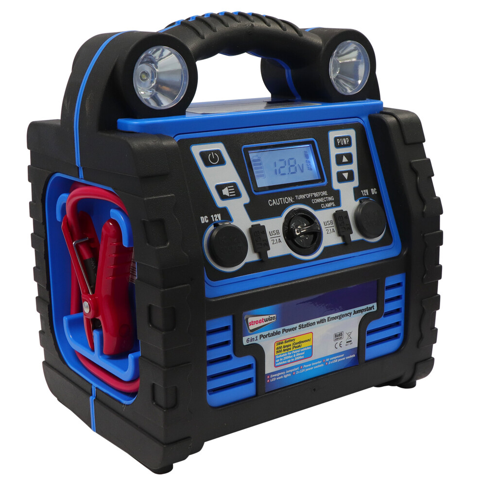 Jump Starter Power Pack Heavy Duty Battery Booster Jumpstart Air Compressor PP19 - Image 10
