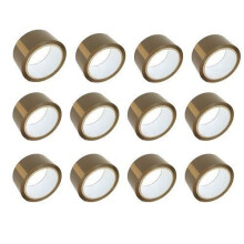 (12) Brown buff parcel tape for packaging 2" X 66M