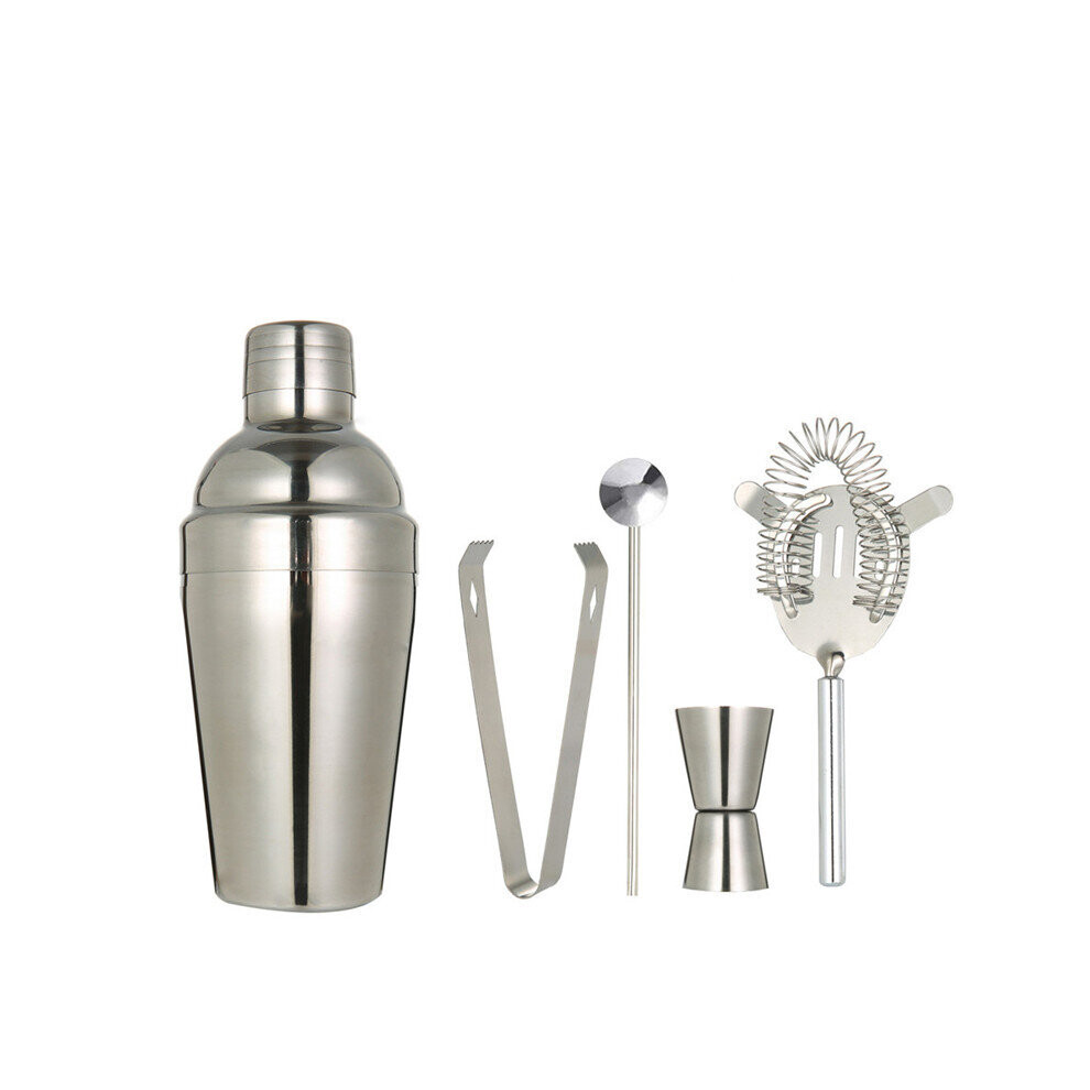 Ranpo (350Ml) Bartender Kit Bar Set Cocktail Shaker Set For Drink Mixing Silver