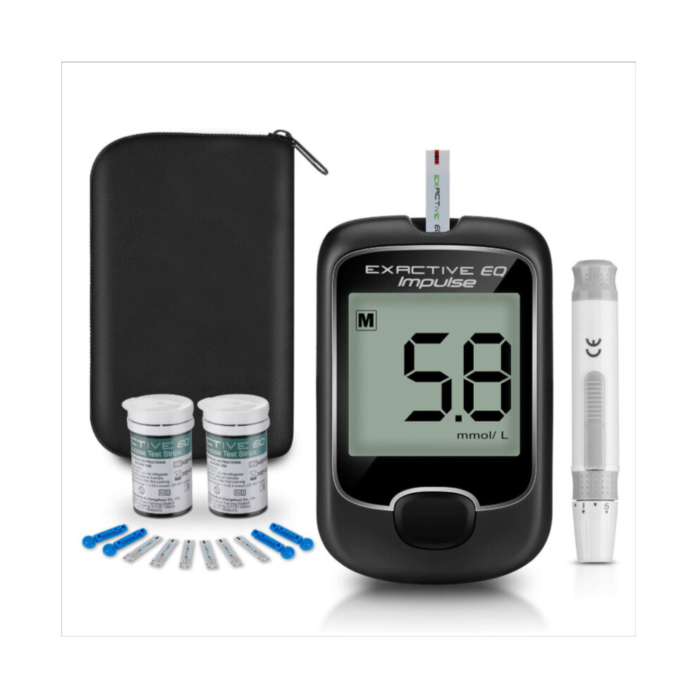 (Host mmol/L+50X test paper+50X needles) Blood Glucose Monitor Kit + Test Strips + Lancets