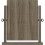 Seconique Lisbon Dressing Table Mirror Black Wood Grain 2