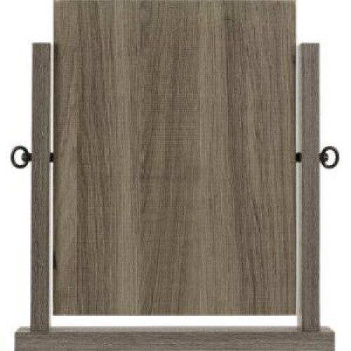 Seconique Lisbon Dressing Table Mirror Black Wood Grain 1