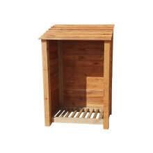 (6ft, Rustic Brown) Wooden Log Store - Standard Roof (L-119cm, H-126cm / 180cm, W-81cm)
