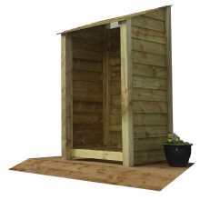 (6ft, Light Green) Wooden Log Store - Standard Roof (L-119cm, H-126cm / 180cm, W-81cm)