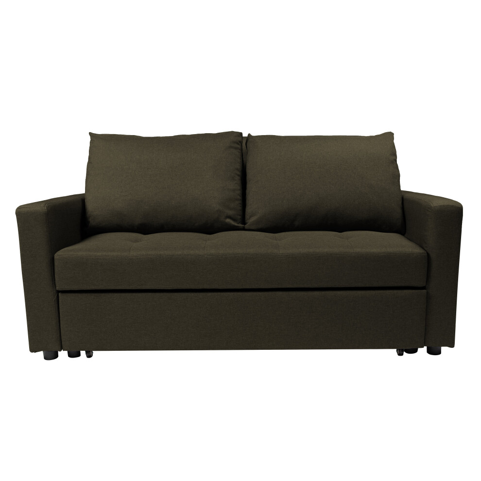 (Brown) Stylish and Comfortable 2 Seater Sofa Bed