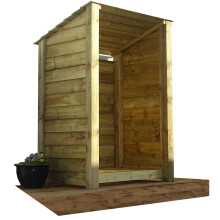 (6ft, Light Green) Wooden Log Store - Reversed Roof (L-119cm, H-126cm / 180cm, W-81cm)