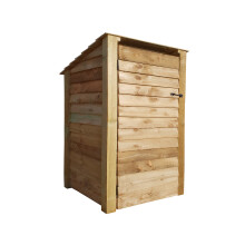 (6ft, Light Green) Wooden Log Store With Door - Reversed Roof (L-119cm, H-126cm / 180cm, W-81cm)