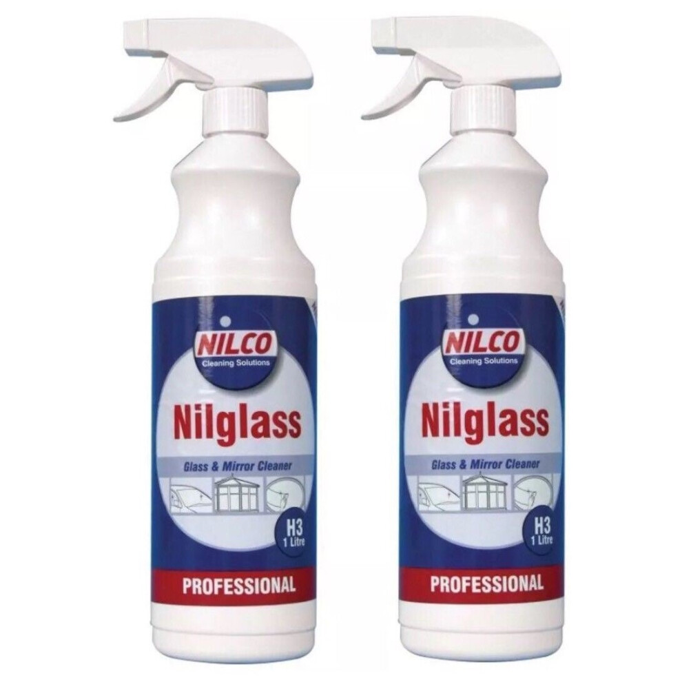 Nilco Nilglass Glass & Mirror Cleaner Spray - 1L x 2