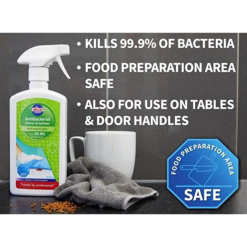 Nilco Nilco Antibacterial Cleaner and Sanitiser Multi-Surface Spray - 500ml 6 Pack 2