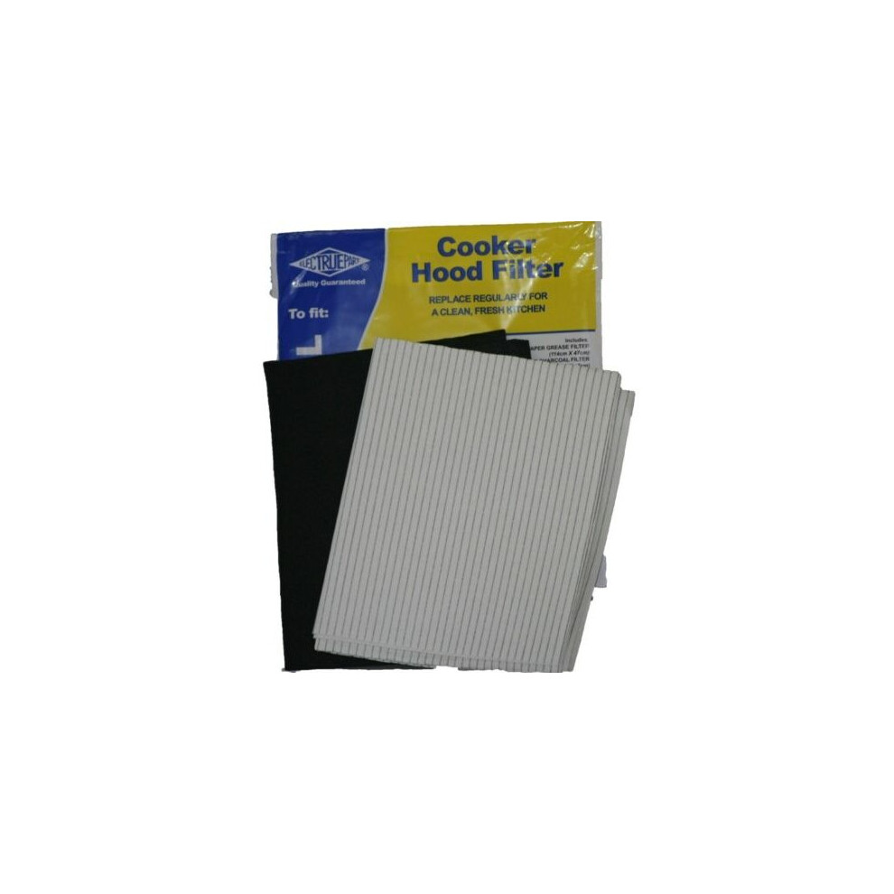 COOKER HOOD FILTER KIT EXTRACTOR FAN VENT GREASE & CARBON FILTER