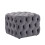 Living And Home Square Velvet Upholstered Buttoned Stool 4