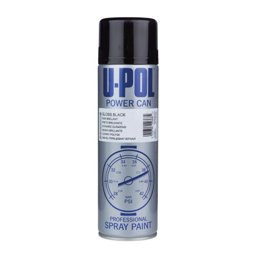U-Pol Powercan Gloss Black - 500ml