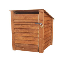 (4ft, Rustic Brown) Wooden Tool Store - Reversed Roof (L-119cm, H-126cm / 180cm, W-81cm)