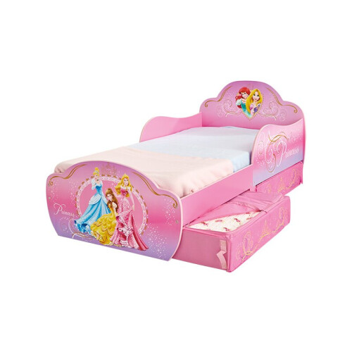 Disney Princess Toddler Bed With Fibre Mattress and Storage on OnBuy