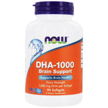 NOW Foods DHA-1000 Brain Support Softgels - 1,000 mg DHA per Softgel, 90 Count - Supports Brain Health & Cognitive Function