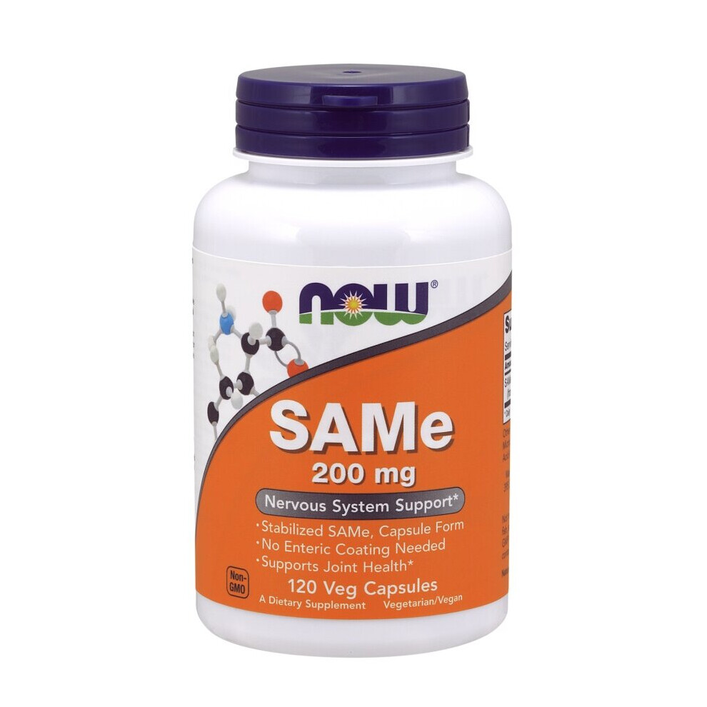 NOW Foods SAMe | Supports Nervous System & Joint Health | 200mg 120 Veg Capsules