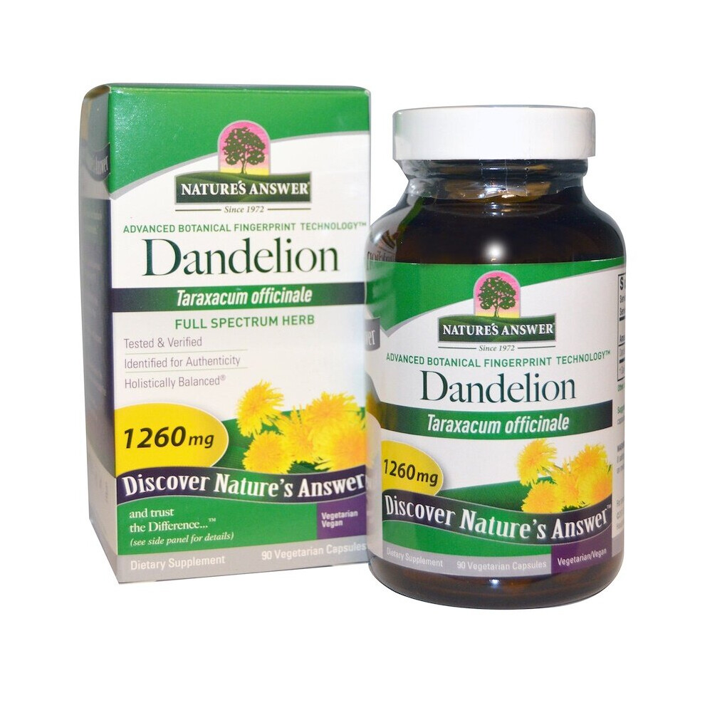 Nature's Answer , Dandelion, 1,260 Mg, 90 Vegetarian Capsules