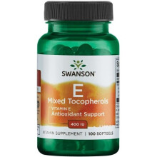 Swanson, E-400, Gemischte Tocopherole, 400 IE (268 mg), 100 Weichkapseln