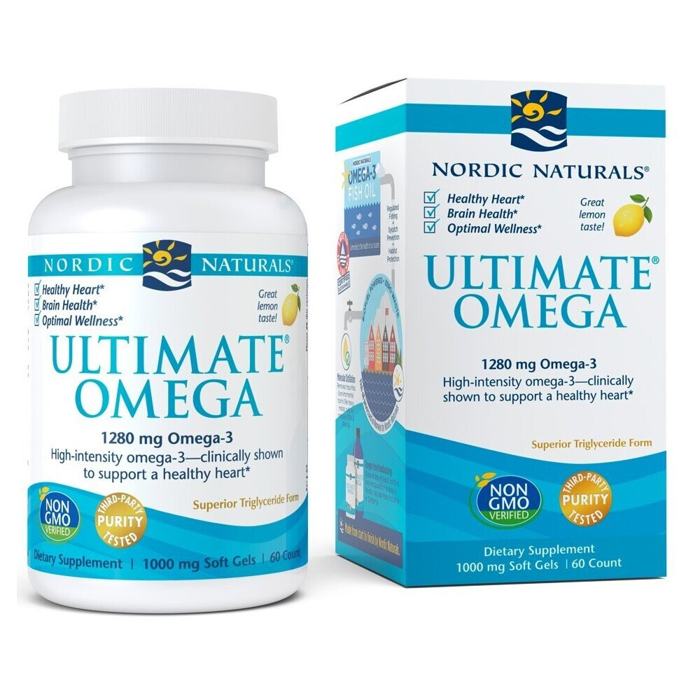 Nordic Naturals Ultimate Omega 1280Mg Lemon Flavor - 60 Softgels