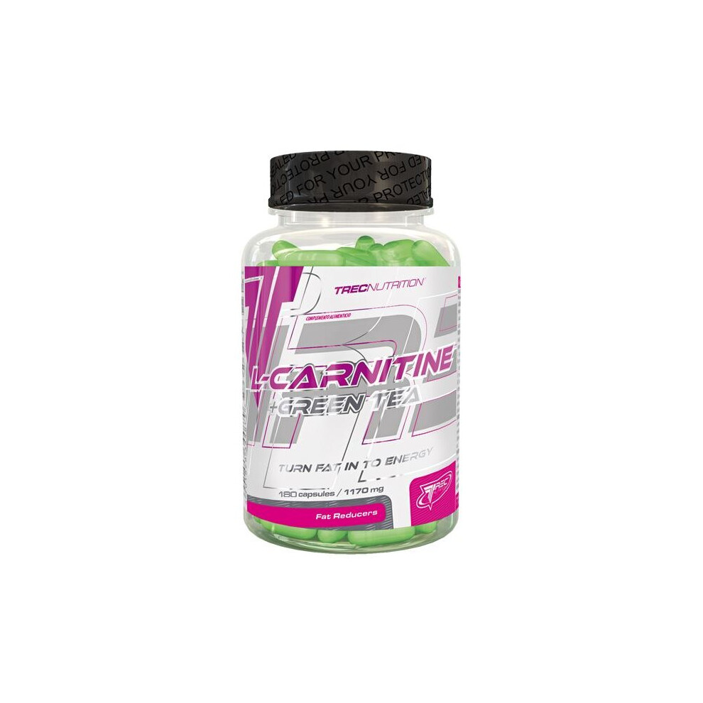 Trec Nutrition L-Carnitine+Green Tea | Turn Fat Into Energy 1210Mg 180 Capsules