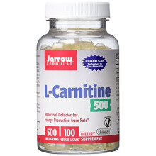 Jarrow Formulas L-Carnitine Supports Energy & Healthy Heart 500mg 100 Veg Licap