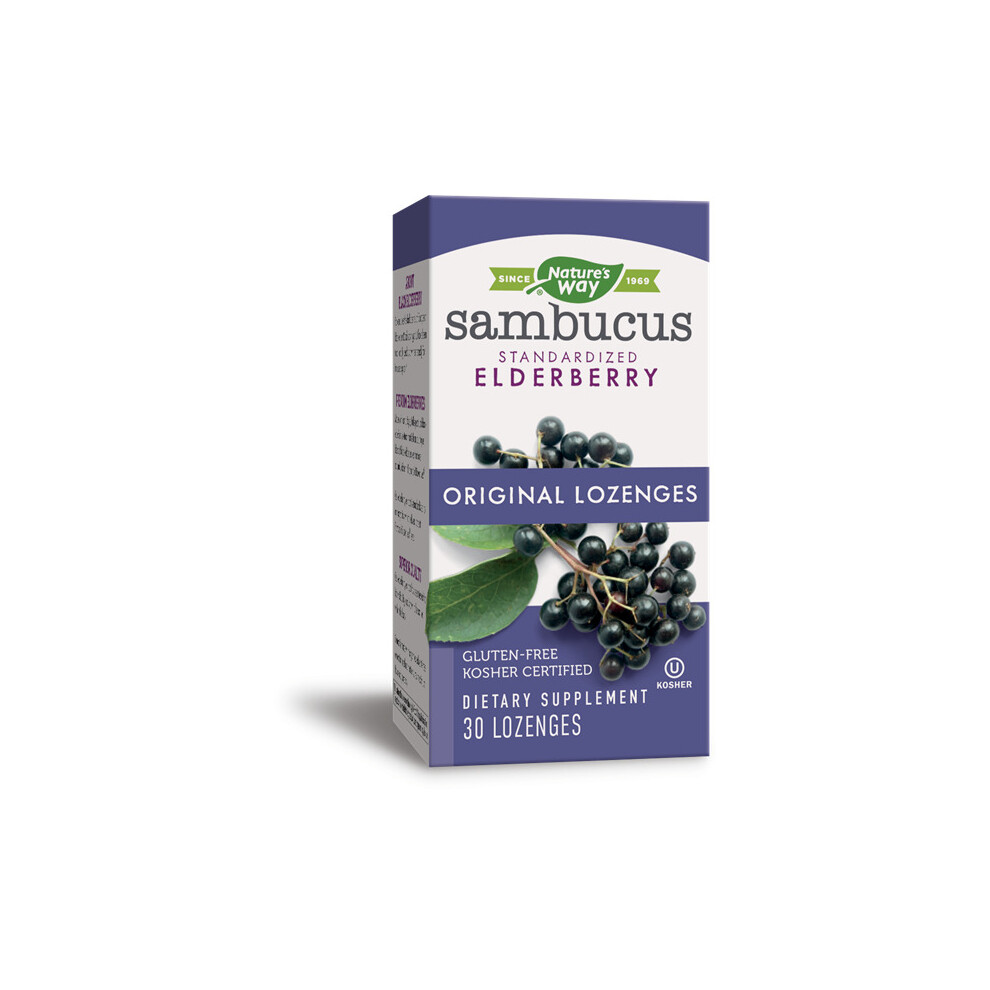 Nature's Way , Sambucus, Standardized Elderberry, Original Lozenges, 30 Lozenges