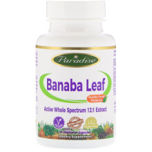 Paradise Herbs, Banaba Blatt, 60 Vegetarische Kapseln
