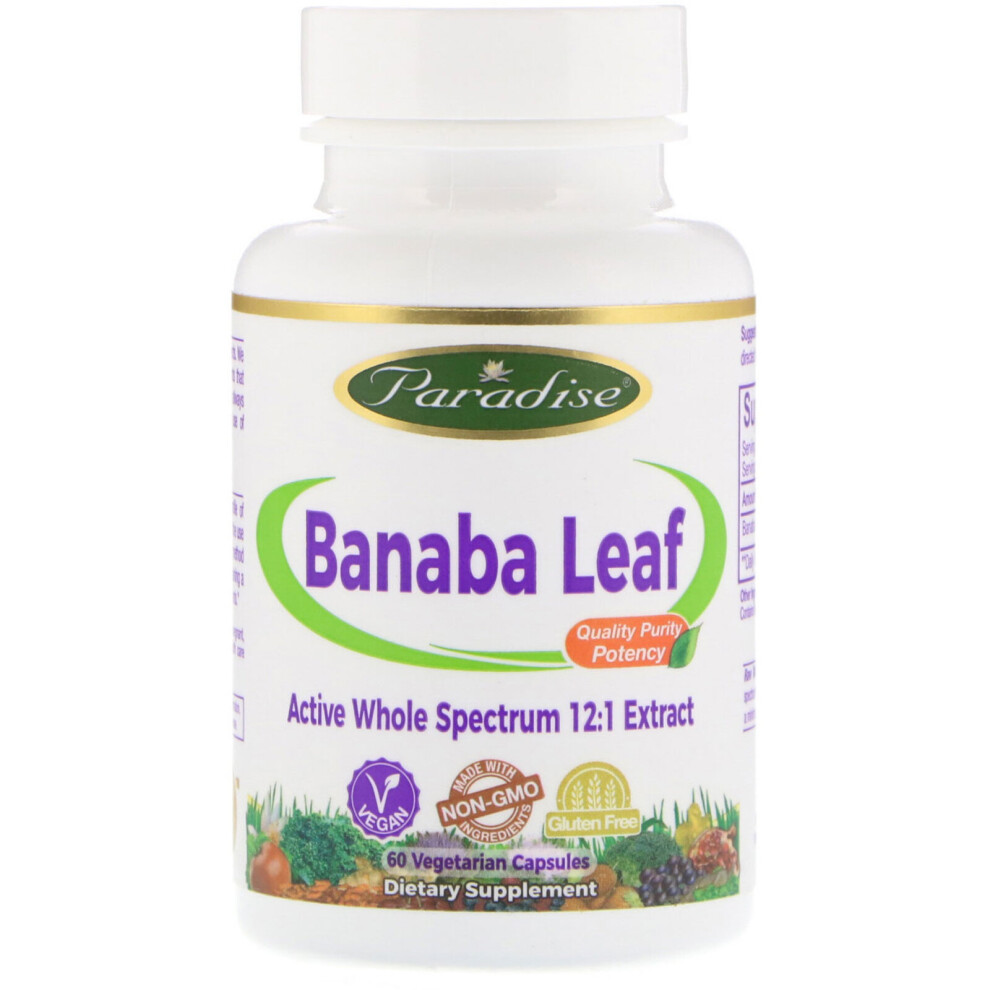 Paradise Herbs , Banaba Leaf, 60 Vegetarian Capsules