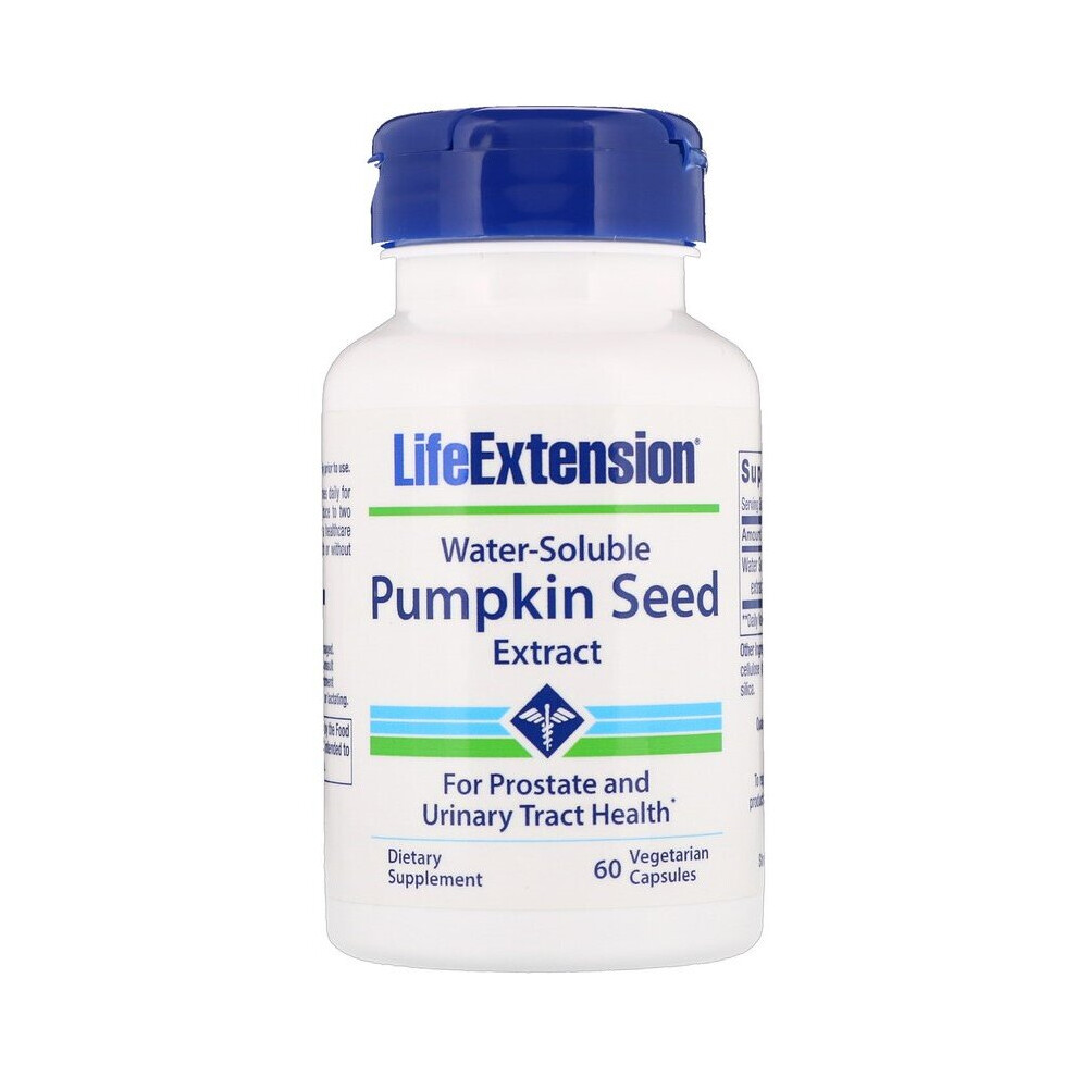 Life Extension Pumpkin Seed Extract Water Soluble Prostate Support, 60 Capsules