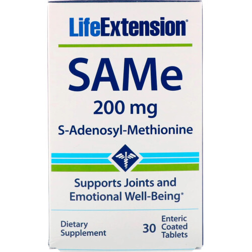 Life Extension, SAMe S-Adénosyl-Méthionine, 200 mg, 30 Comprimés Végétariens Entérosolubles