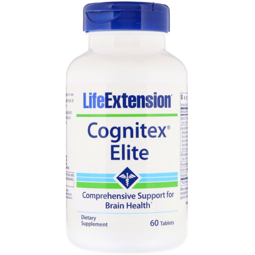 Life Extension, Cognitex Elite, 60 Comprimés Végétariens