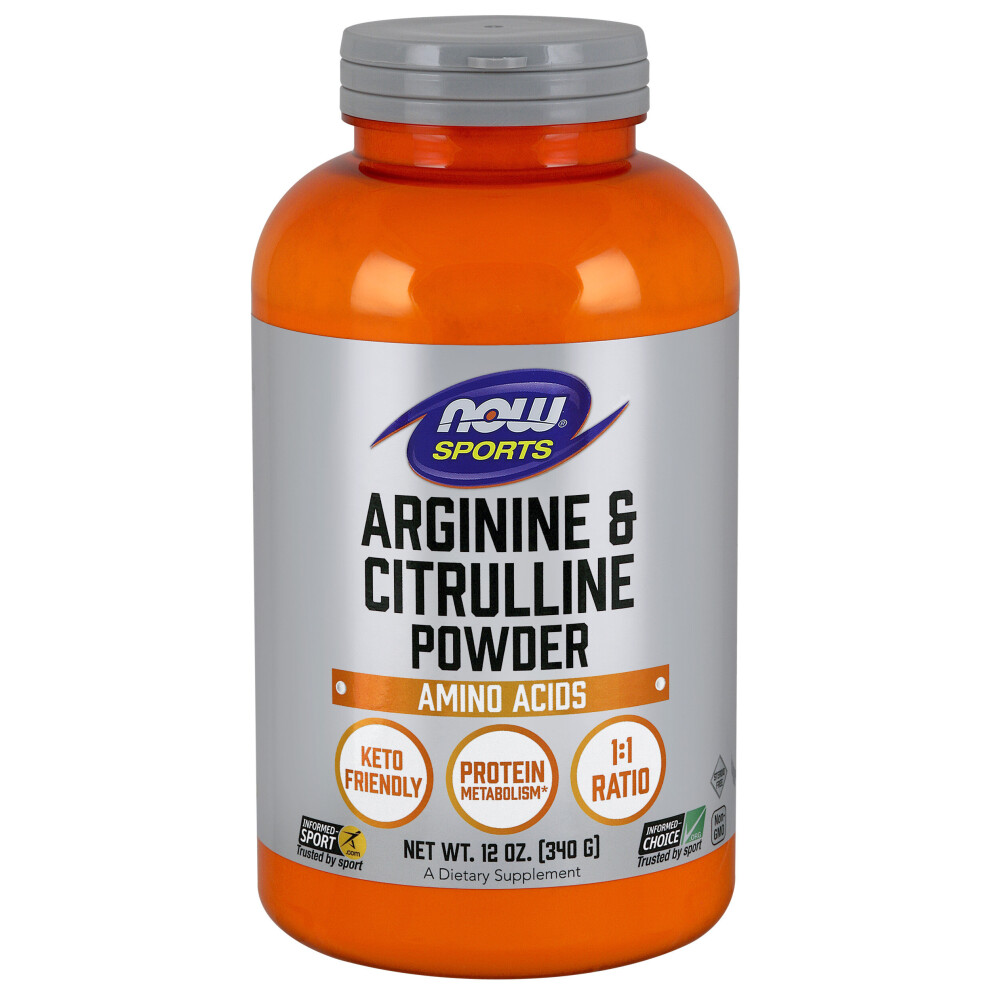Now Foods, Sports, Arginine & Citrulline Powder, 12 oz (340 g)