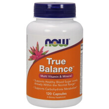 NOW Foods True Balance Multi Vitamin & Mineral Healthy Blood Sugar 120 Capsules
