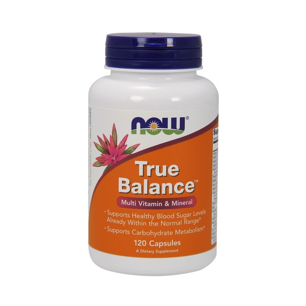 NOW Foods True Balance Multi Vitamin & Mineral Healthy Blood Sugar 120 Capsules