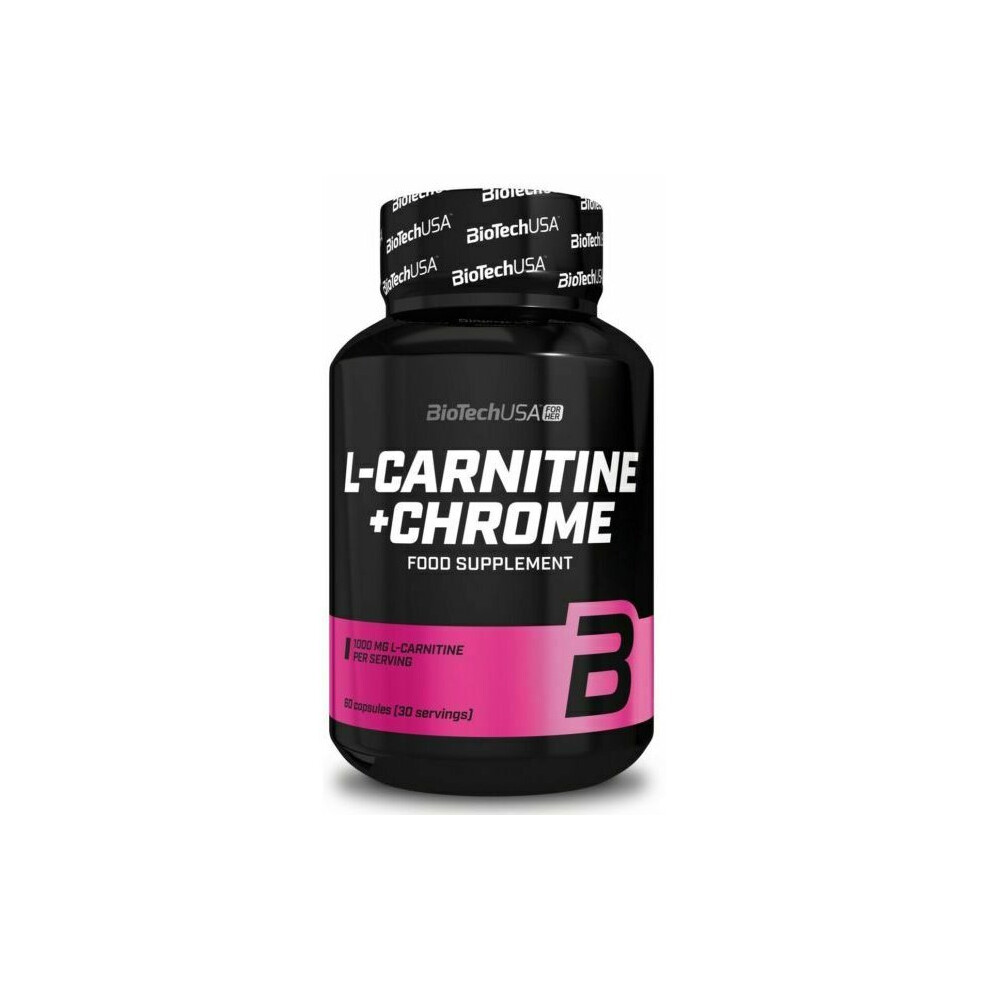 Biotechusa L-Carnitine + Chrome Provide Energy Support Metabolism | 60 Capsules